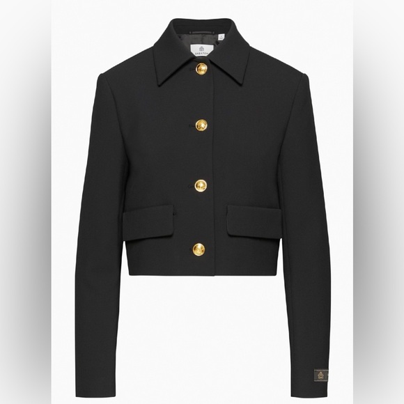 Babaton Jackets & Blazers - Aritzia Babaton Frances Cropped Blazer Jacket with Gold Buttons - black, large